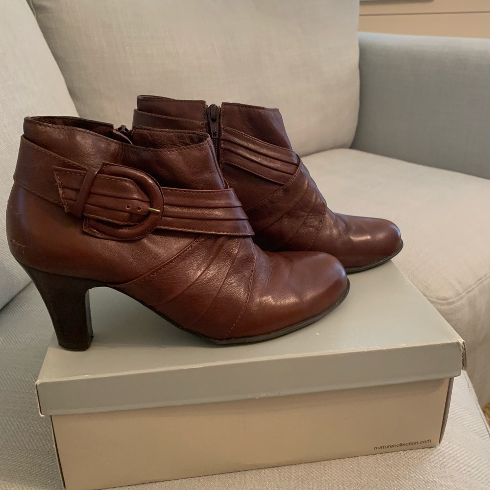 Nurture by Lamaze Brown Leather Ankle Boots
